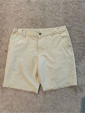 Boys Flat Front Khaki Shorts - Light Beige
